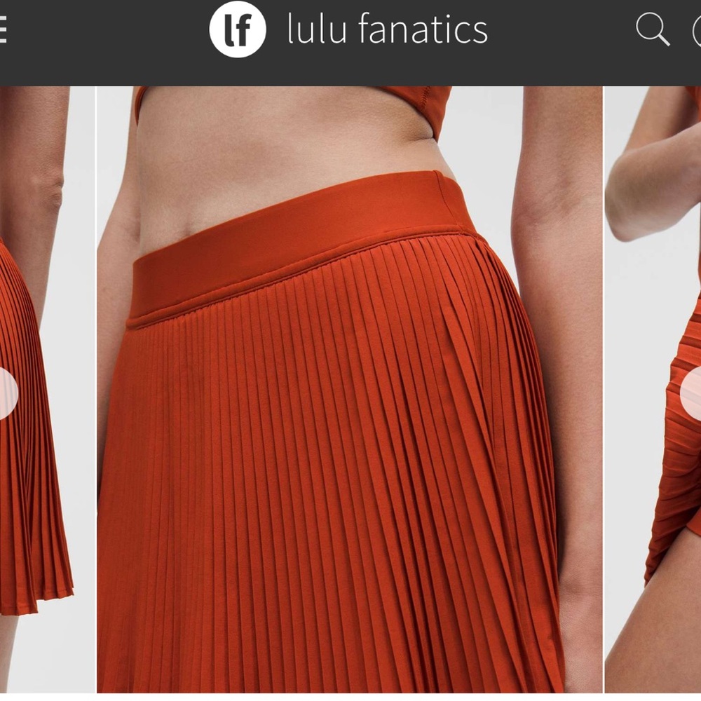 Lululemon Varsity High-Rise Pleated Tennis Skirt - Autumn Rust-Size 12-NWT - Picture 5 of 11